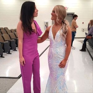 Size 6 Iridescent White Prom / Pageant Dress